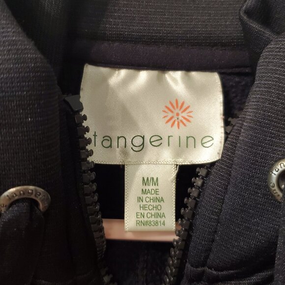 Tangerine Jacket Women's Black Active Moisture Wick Hoodie Zip-Medium - Picture 2 of 9